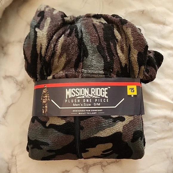 Plush Hooded Camo Onsie - Picture 1 of 2